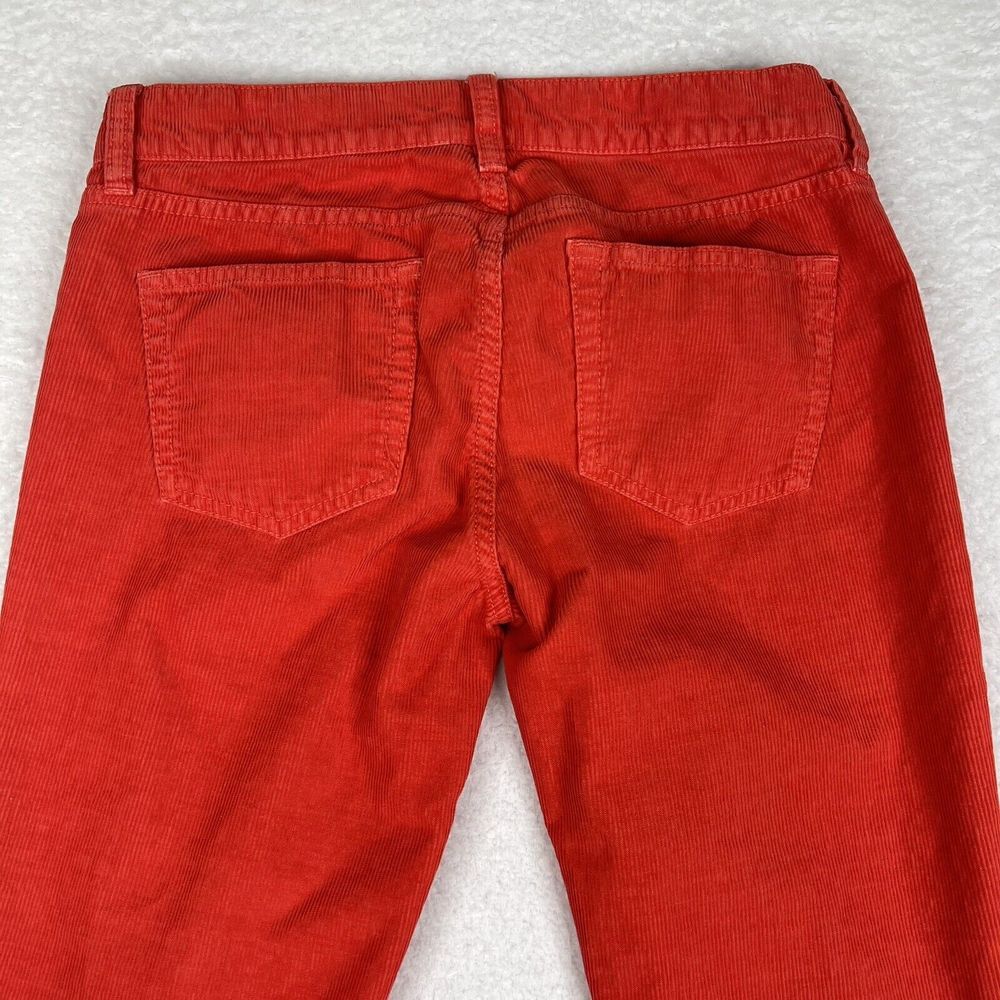 J Crew Pants Womens 25S Red Corduroy Skinny Leg Matchstick City Fit Cotton - Picture 5 of 12